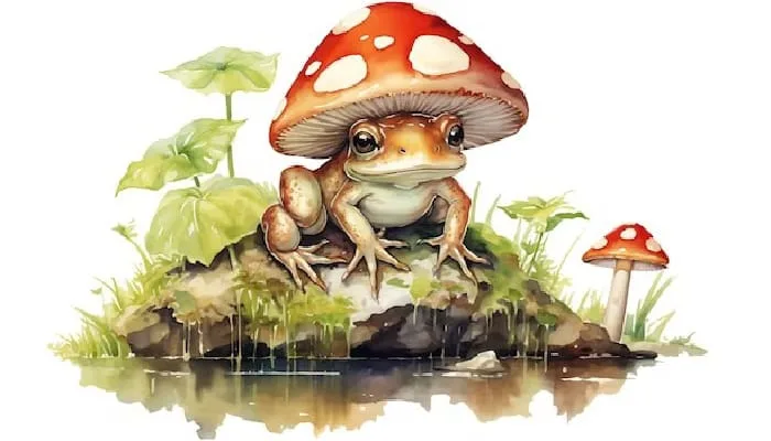 Mushroom on Frog