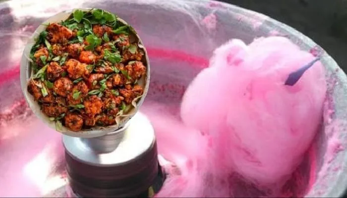 Gobi Manchurian and cotton Canddy Ban