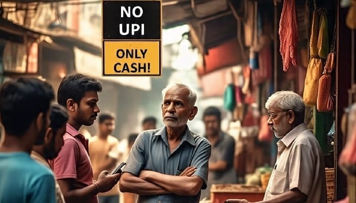Only Cash, No UPI