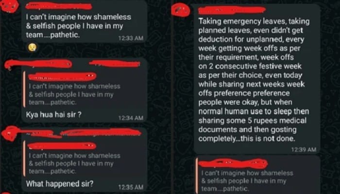 Employee Insult on WhatsApp