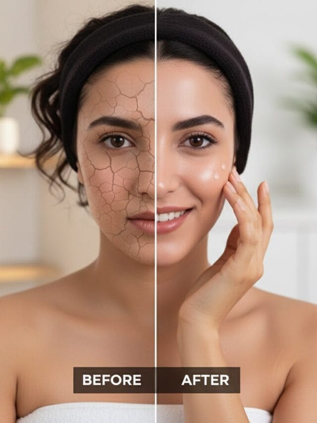ड्राई स्किन का 1-Minute Solution: सिर्फ 1 ट्रिक से तुरंत सोफ्ट स्कीन।