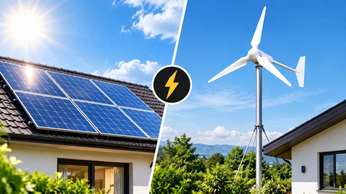 Solar Panel vs Wind Turbine